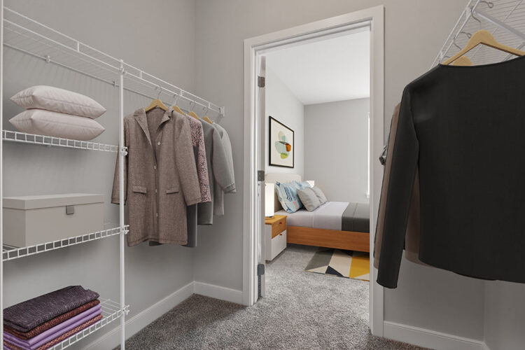 1A Walk-In Closet into Bedroom Furnished